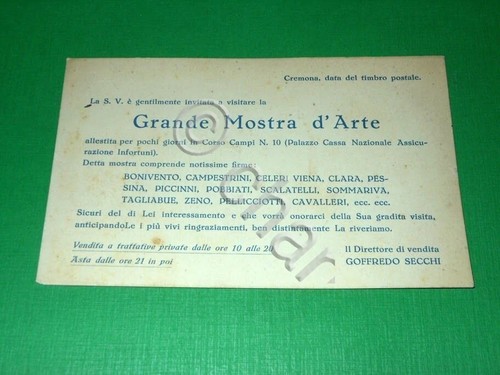 Cartolina cremona invito x - cartolina,