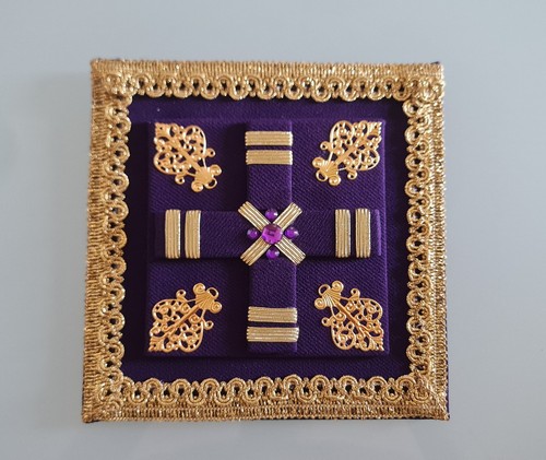 Palla copricalice viola casula - palla,