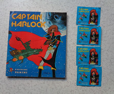 CAPTAIN HARLOCK ALBUM CON 4 BUSTINE FIGURINE COMPLETO PANINI STATO OTTIMO PMG