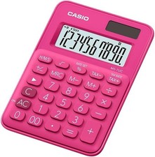 Casio MIni Calcolatrice da Tavolo MS7UC-RD 10 Cifre Fucsia 120×85.5×19.4mm