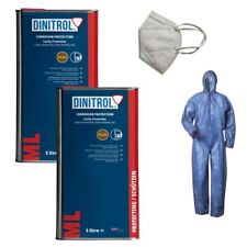 Protezione sottoscocca 2 x 5 litri Dinitrol ML fortemente corrosiva + tuta + maschera