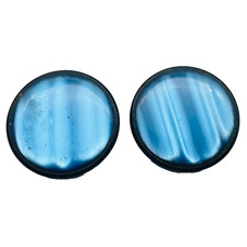 Orecchini a increspatura blu