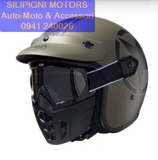 PREMIER MASK STAR MILITARY BM Casco Jet Moto CUSTOM HARLEY SPECIAL+Mascherina