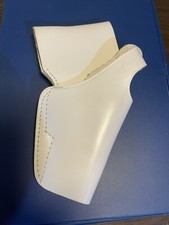 fondina cuoio bianco pistola