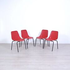 MIM Sedia design anni 60 ferro plastica rossa ufficio sala attesa vintage style