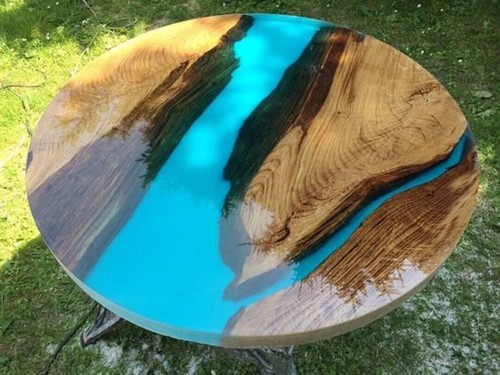 Piano tavolo legno epoxy - tavolo,