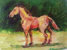 Quadro cavallo impasto - quadro,