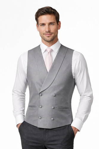 Gilet doppiopetto grigio