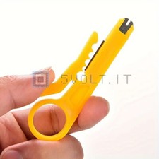 Mini Coltello Giallo Spelafili Punzonare Cavi Fili Elettrici