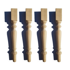 Set 4 Gambe Tavolo in Legno di