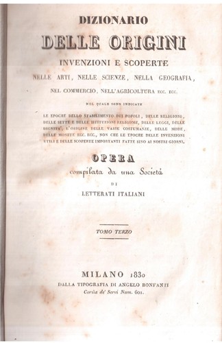 Dizionario delle origini