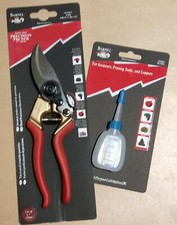 Fodero + Forbici prof. potatura lama 55mm BARNEL mod B308+Olio Lubrificante BOIL