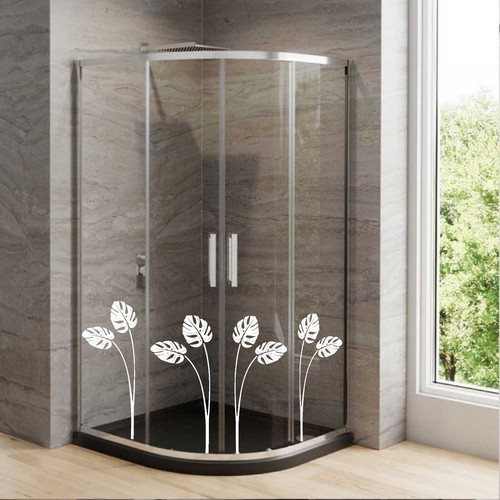 Adesivi box doccia fiori - adesivi,