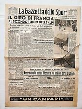 GAZZETTA DELLO SPORT 5 LUGLIO 1947 TOUR DE FRANCE IZOARD GALIBIER CISITALIA