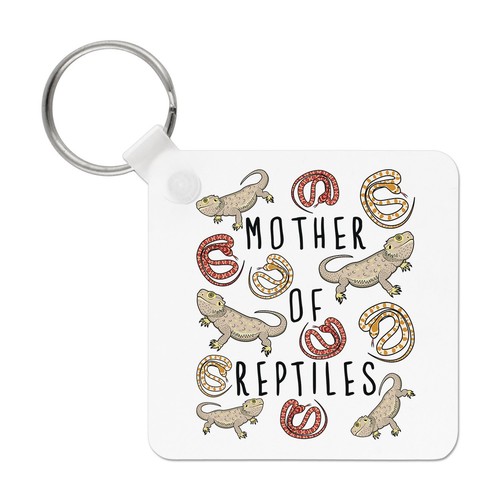 Mother reptiles keyring key - mother,