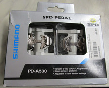 Pedali Shimano PD-A530 Clipless Mountain Bike SPD Platform Flat CRMO Regolabile