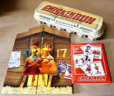 Lotto Promo Film 2000 Chicken Run Uovo del Mese Cartone Press Kit e Cartoline