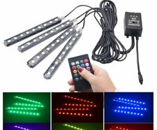 KIT 4 STRISCE LED RGB CAMBIA COLORE + TELECOMANDO RITMO MUSICA 12 V ATMOSFERA