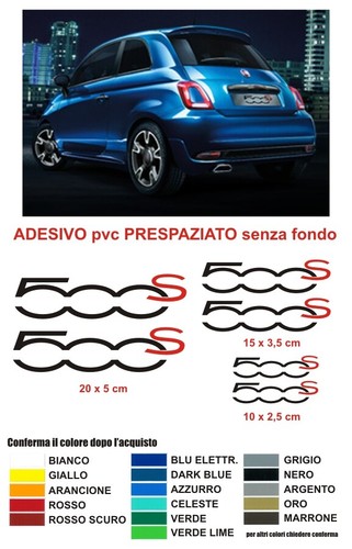 Kit adesivi fiat 500 - kit,
