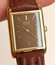 Orologio Seiko cioccolatino lady watch femme montres vintage clock rettangolare