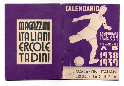 Calcio calendarietto 1938 - calendarietto, 1938-39