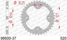 98500-37 AFAM CORONA 37 DENTI PASSO 520 POLARIS 450 450 S OUTLAW 08/10