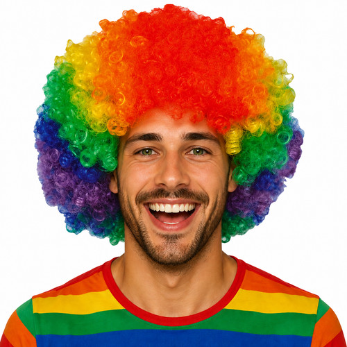 Costume pride rainbow afro - costume,