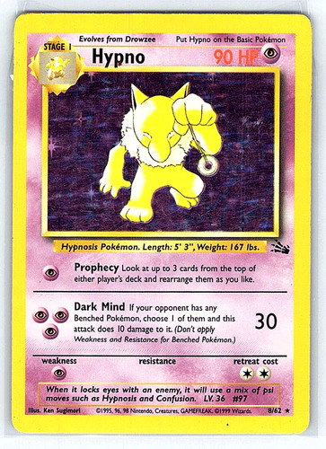 Hypno fossil mp pokemon - hypno,