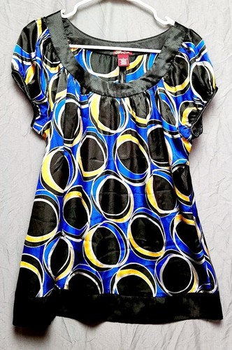Camicetta donna blu raso miss - donna,