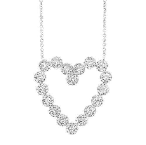 14k oro bianco - 14k, cuore