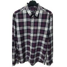 Camicia Uomo 100% Cotone H&M A Quadri Viola L