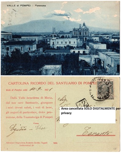 Cartolina valle pompei - cartolina,