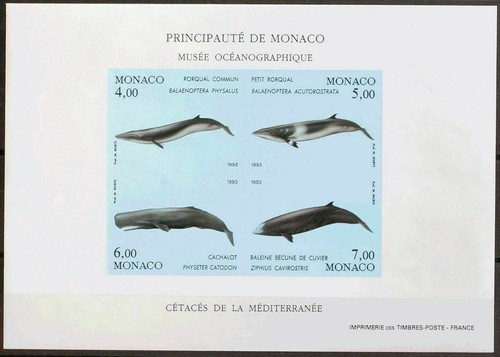 Monaco blocco 59a cetacei - monaco, "