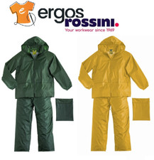 COMPLETO ANTI PIOGGIA TUTA IMPERMEABILE MOTO LAVORO GIACCA PANTALONE HH305 CERAT