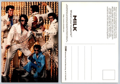 Cartolina pubblicitaria elvis - pubblicitaria,