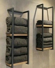 Porta asciugamani in ferro e legno ,stile industriale , industrial desig