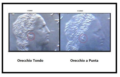 Variante lire 1990 orecchio - 50,