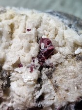 Minerale@ Cinabro CINA Calcite  209  Gr Naturale Cristallo 