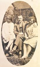 In giardino, fotografia d'epoca d'arte