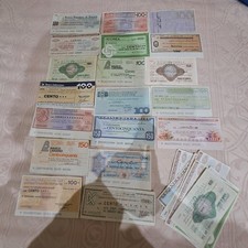 Lotto 28 Miniassegni Con