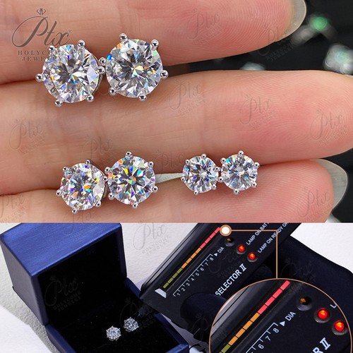 Moissanite ohrringe 925er - moissanite,