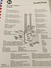 Libro pezzi di ricambio BT - Carrello elevatore elettrico a timone SPF1250/11...