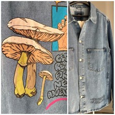 Zara Printed Denim Mens Jacket