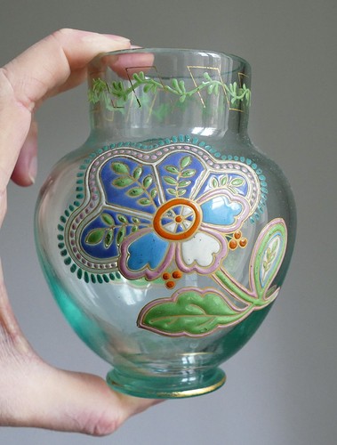 Vase verre émaillé - , style