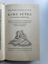 BOOK "Kama Sutra - Hindu Science of Love" by M Vatsyayana, Medical Press NY 1936
