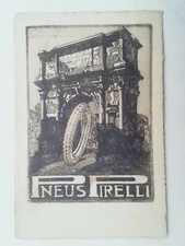 CARTOLINA PUBBLICITARIA PNEUMATICI PIRELLI AUTO AUTOMOBILE MACCHINA CAR MACHINE 