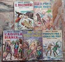 Lotto 5 libri di Salgari (anni 30) collana Racconto Illustrato-SONZOGNO