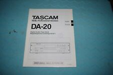 Manuale Tascam DA-20 (EN/FR)