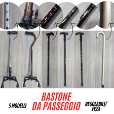 Bastone Passeggio Anziani Disabili Vari Modelli – Regolabili/Fissi Scegli - N-6