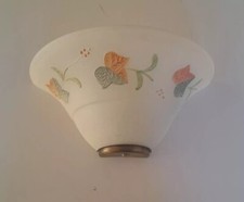 Applique Classico 1 Luce Da Parete In Vetro Edera Rustico Lampada 